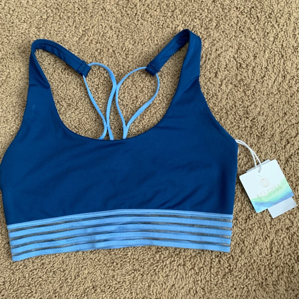 Blue sports bra